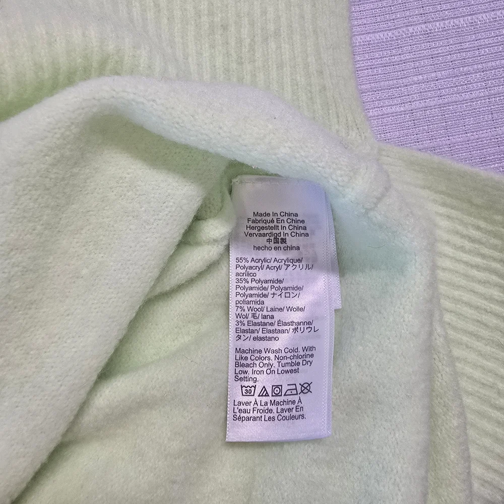 NWT J. Crew Extra Soft Lime Green Crew Neck Sweater XS Womans Wool Blend Preppy